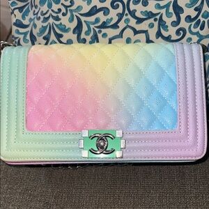 Pastel Quilted Shoulder Bag
